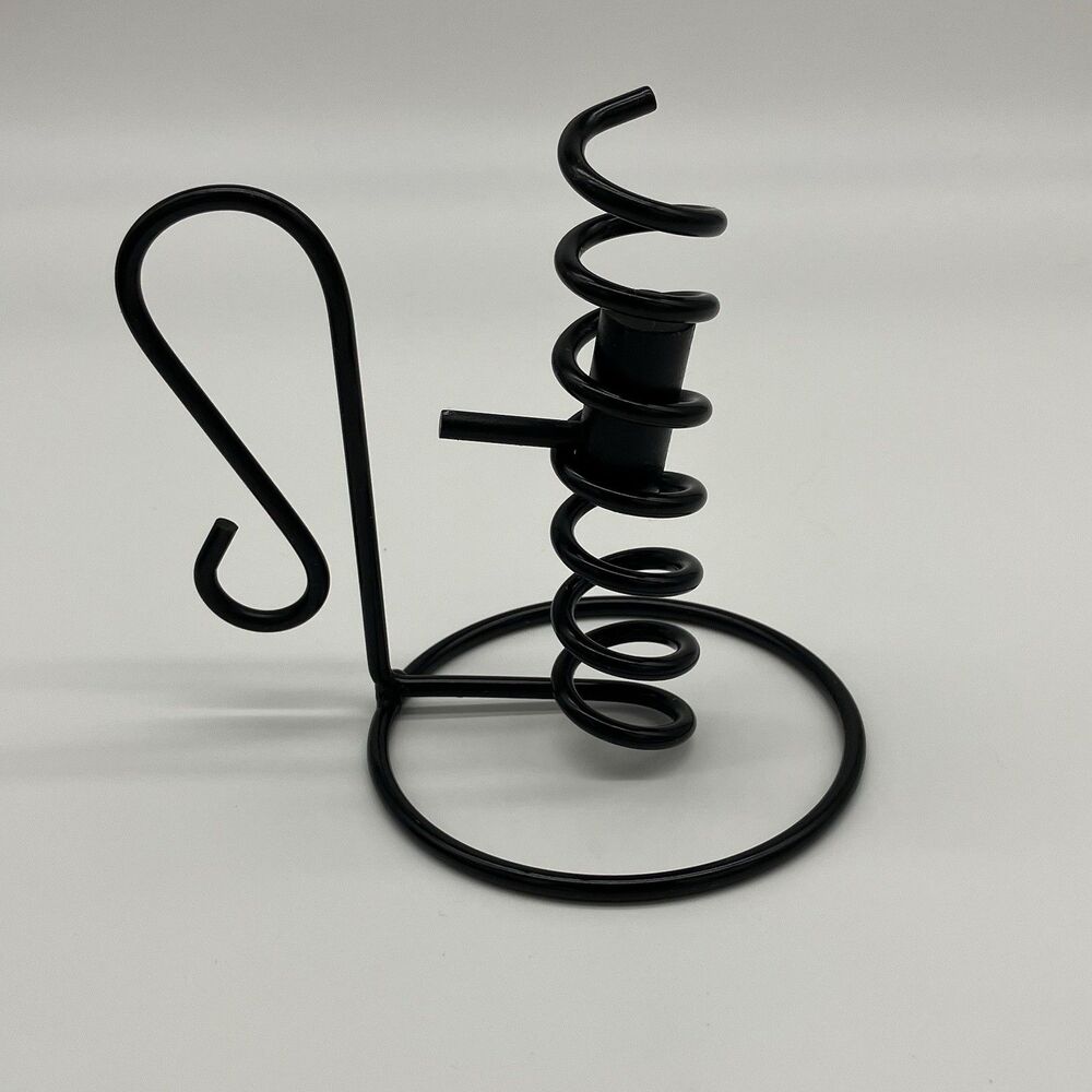 Vintage‎ Hand Wrought Iron Spiral Colonial Courting Candle